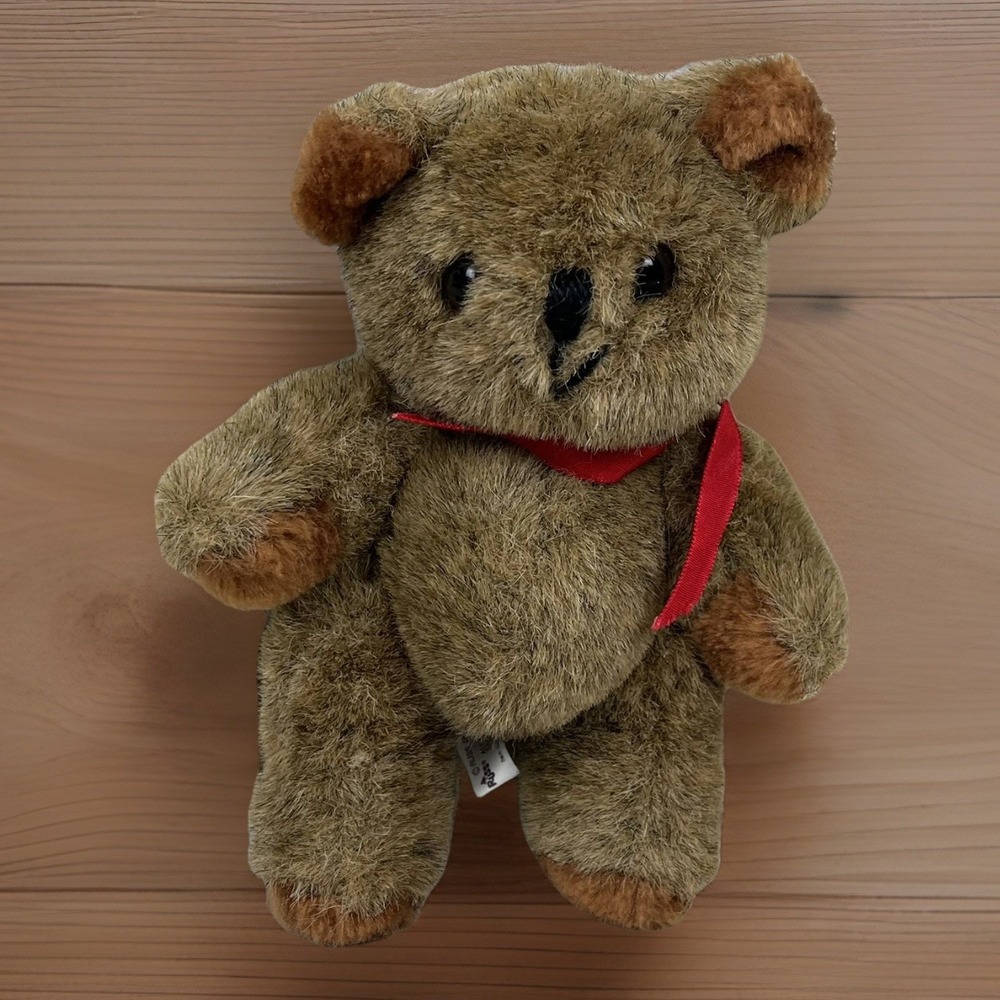 WINDSOR Mini Bear Russ Berrie and Co Plush Stuffed Animal Brown Vintage Fur